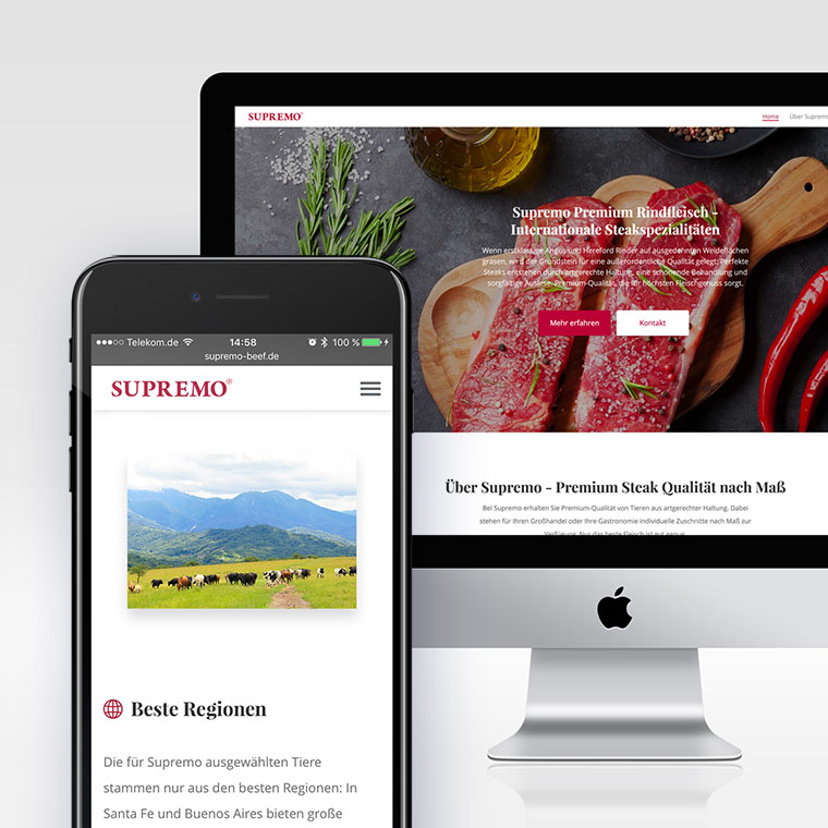 Neue responsive Website für Supremo – Argentinische Steakspezialitäten nach Maß!