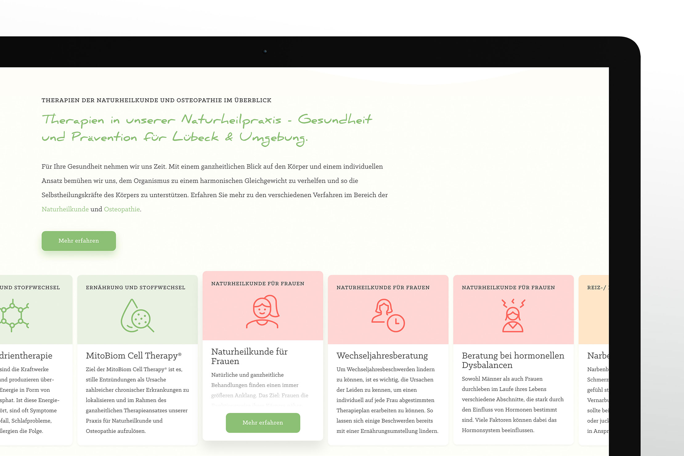 Responsive Webdesign Contao CMS Naturheilpraxis für Naturheilkunde und Osteopathie