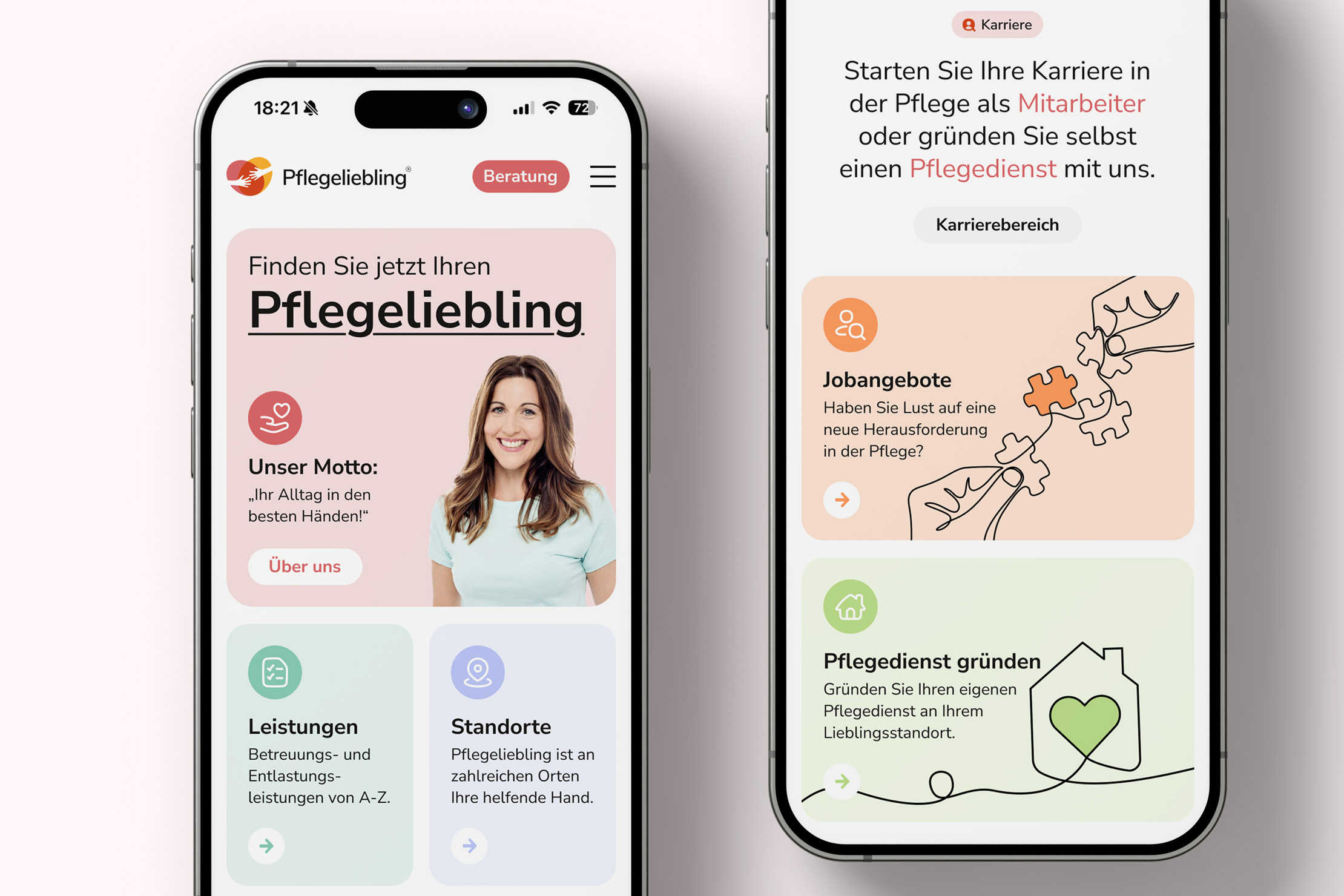 Website-Relaunch, neues Webdesign, neue Website mit dem Contao CMS für Pflegeliebling Website-Relaunch, neues Webdesign, neue Website mit dem Contao CMS für Pflegeliebling