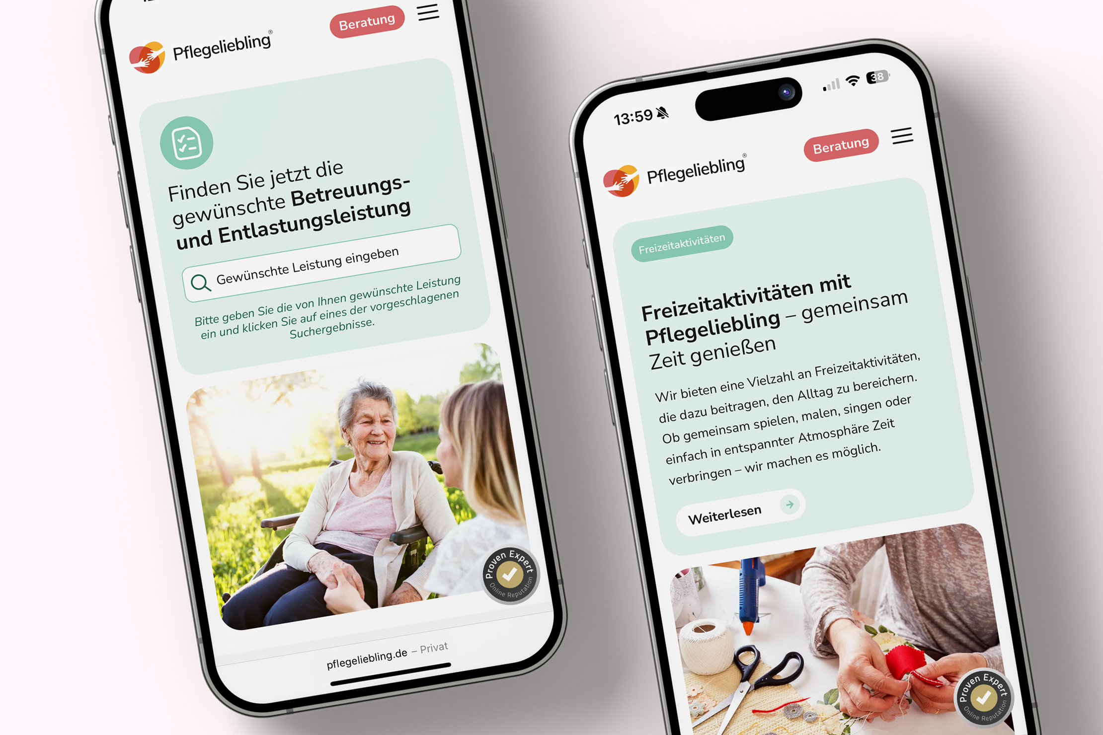 Website-Relaunch, neues Webdesign, neue Website mit dem Contao CMS für Pflegeliebling Website-Relaunch, neues Webdesign, neue Website mit dem Contao CMS für Pflegeliebling