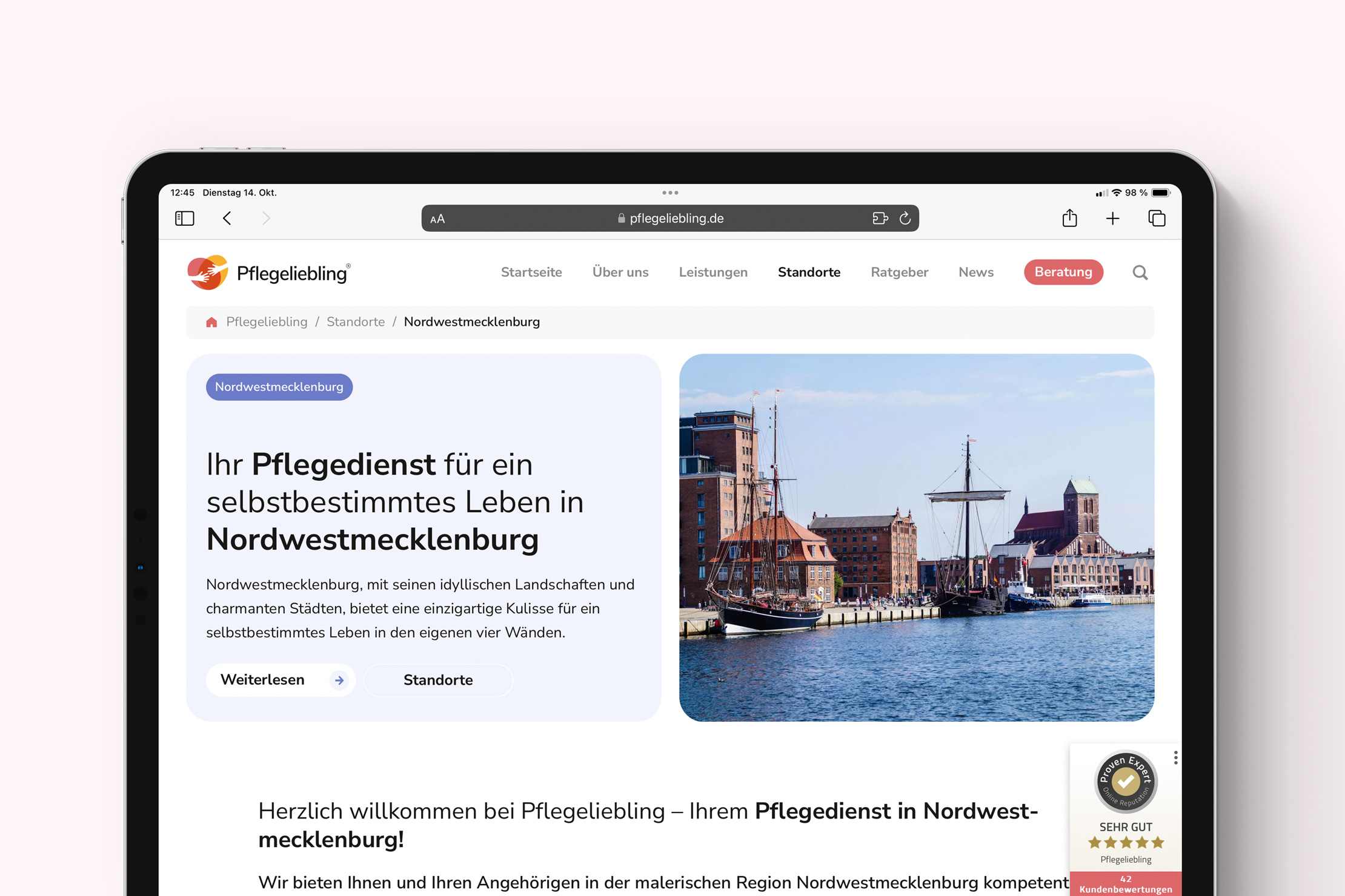 Website-Relaunch, neues Webdesign, neue Website mit dem Contao CMS für Pflegeliebling Website-Relaunch, neues Webdesign, neue Website mit dem Contao CMS für Pflegeliebling